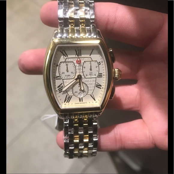 Michele Accessories - Michele watch Releve Two-Tone Silver Gold NEW!